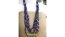 handmade sequins long seeds necklaces multi 